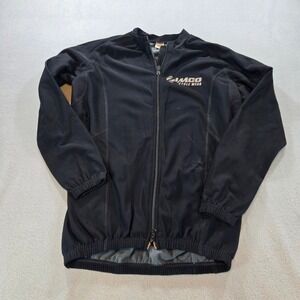 Zimco Cycle Wear Cycling Jersey Men Large Black Thermal Fleece Full Zip Long Slv